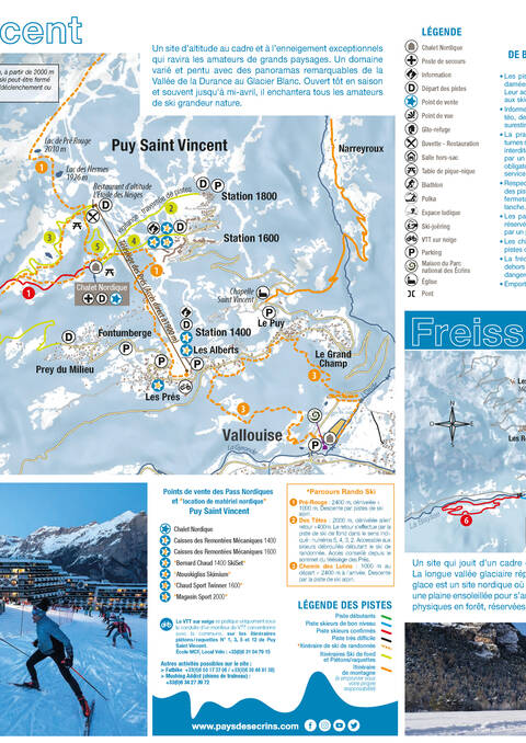 Plan des pistes nordiques - hiver 2024/2025