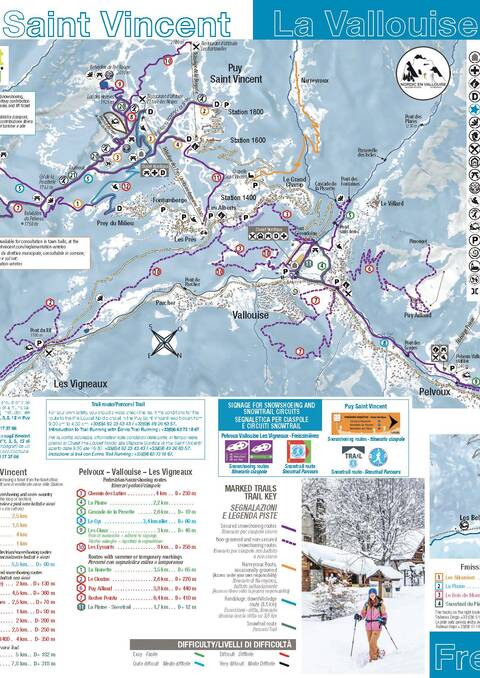 Pedestrian/Snowshoe map - winter 2024/2025