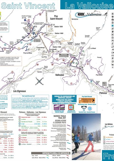 Map of footpaths -  Mappa dei sentieri