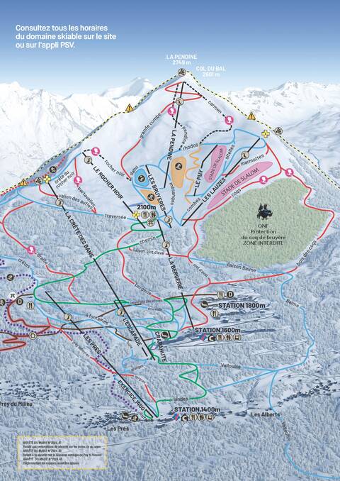 Plan des pistes - Puy Saint Vincent