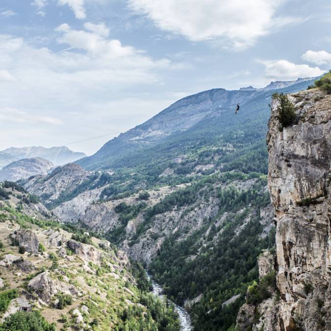 Tyrolienne hautes Alpes